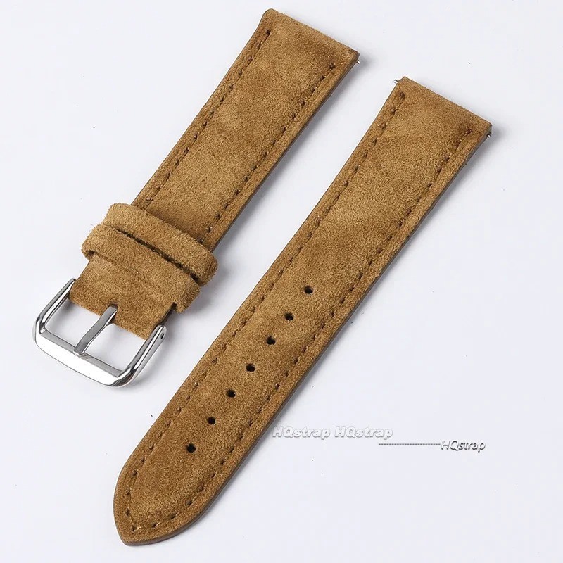 New Soft Suede Leather Watch Band Straps Stainless Steel Buckle 18/19/20/22/24mm
