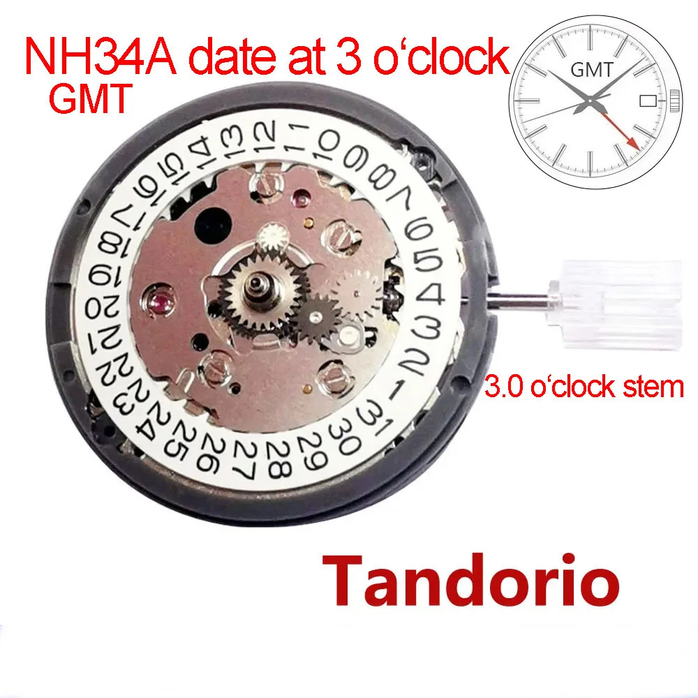 TMI Japan NH35 NH05 Automatic Mechanical Movement Day Date Set High Accuracy