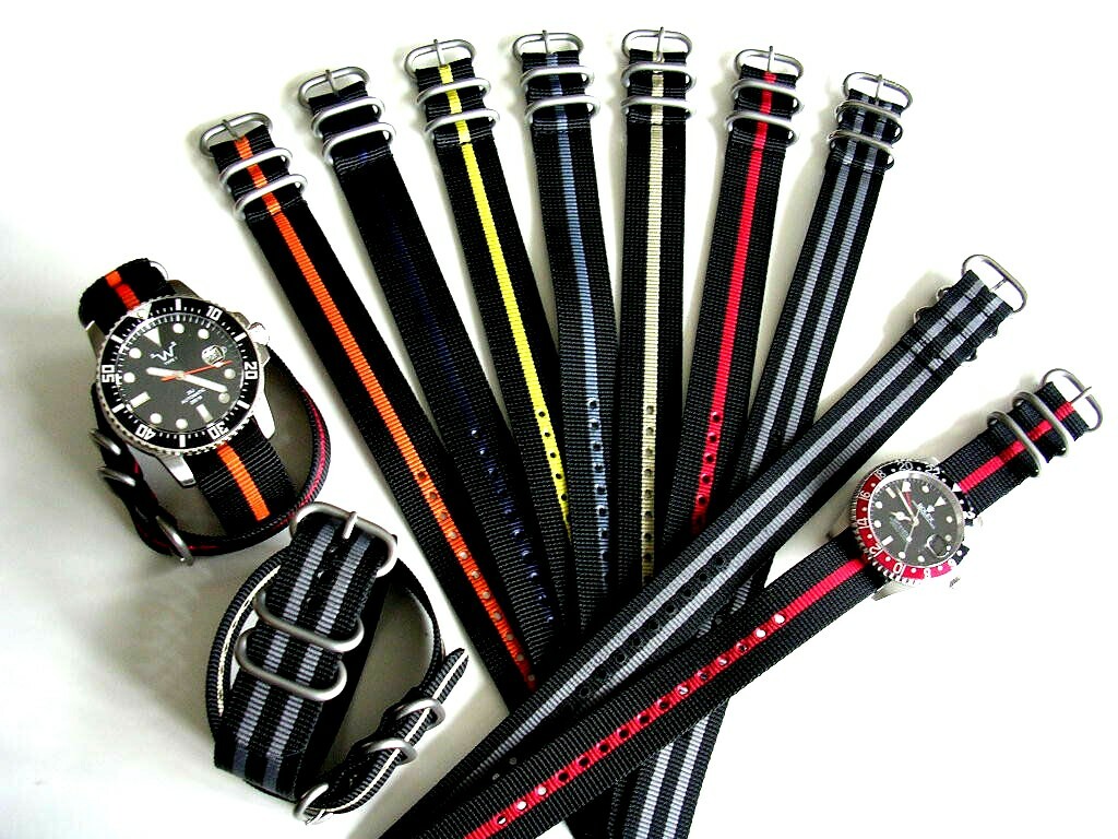 1pc NATO ® watch band strap Heavy Premium Nylon G10 Military UTC Pilot IW SUISSE