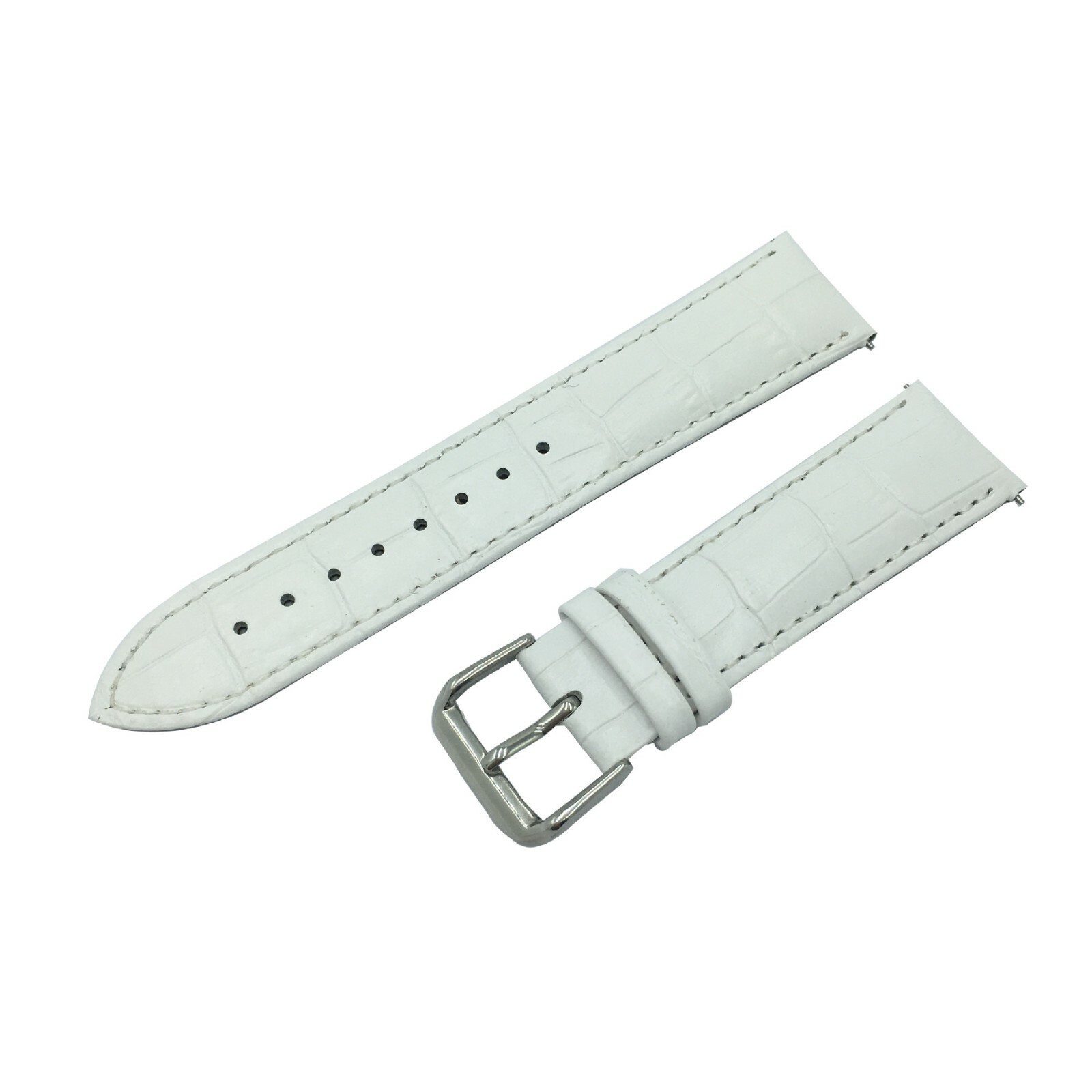 18mm 20mm 22mm Quick Fit Bamboo Alligator Grain Genuine Leather Watch Band Strap