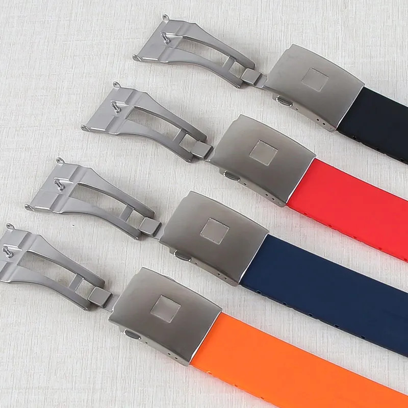 20mm 21mm Curved Silicone Watch Band For Tissot T-Touch T013 T081 T047 Strap