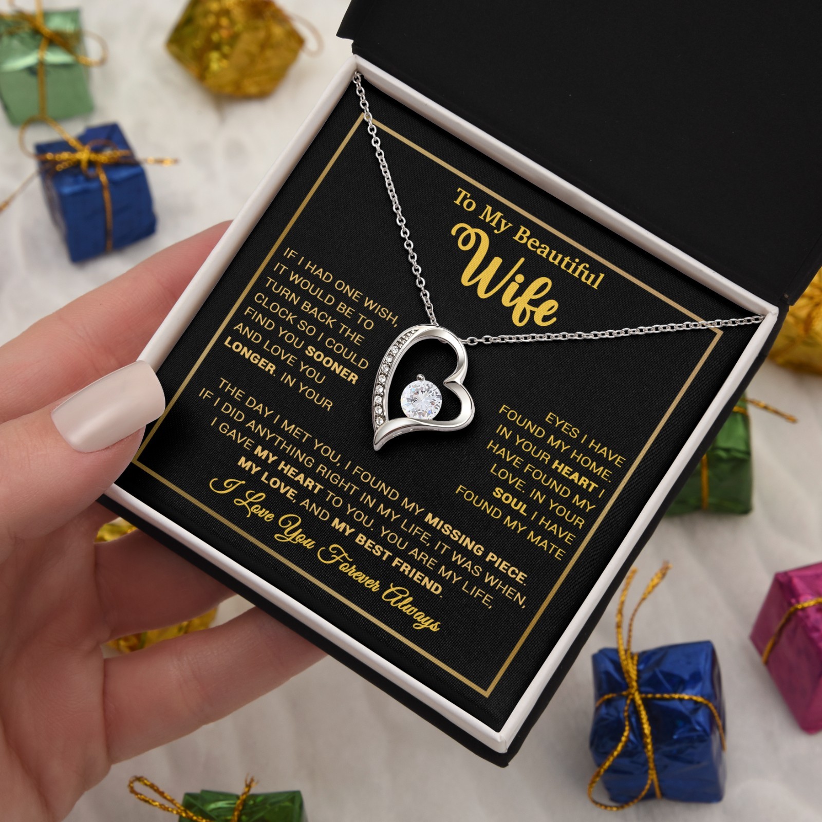 To My Wife Necklace, Gift For Wife, Anniversary Gift For Wife, Christmas Gift
