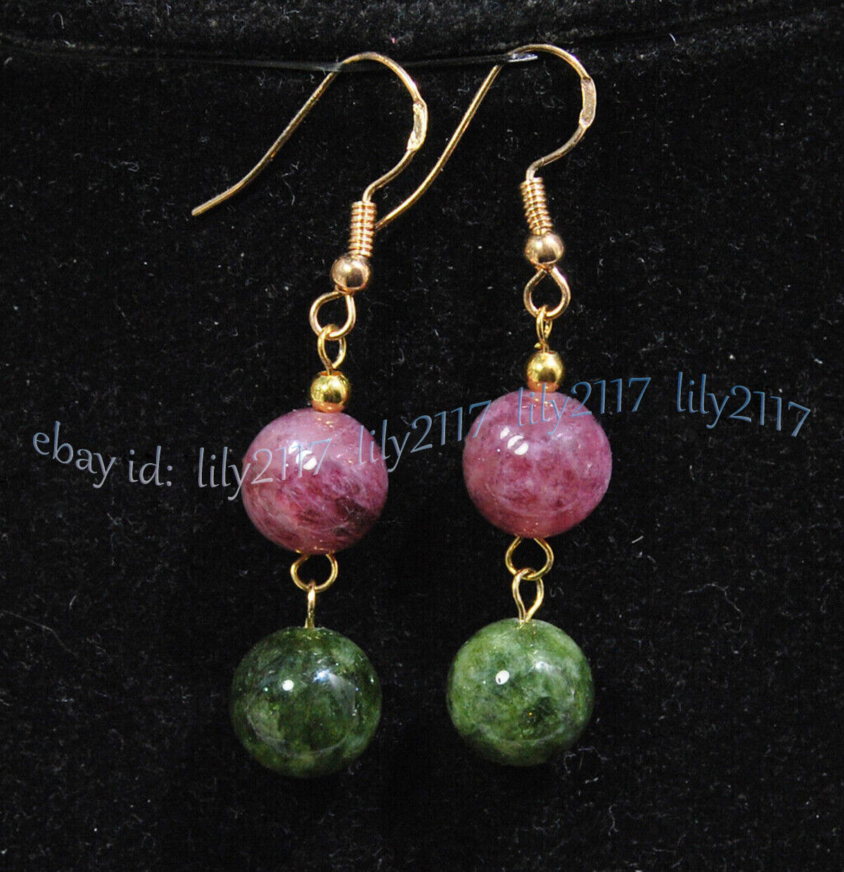 Natural Multicolor Tourmaline Round Gemstone Beads Necklace Bracelet Earring Set