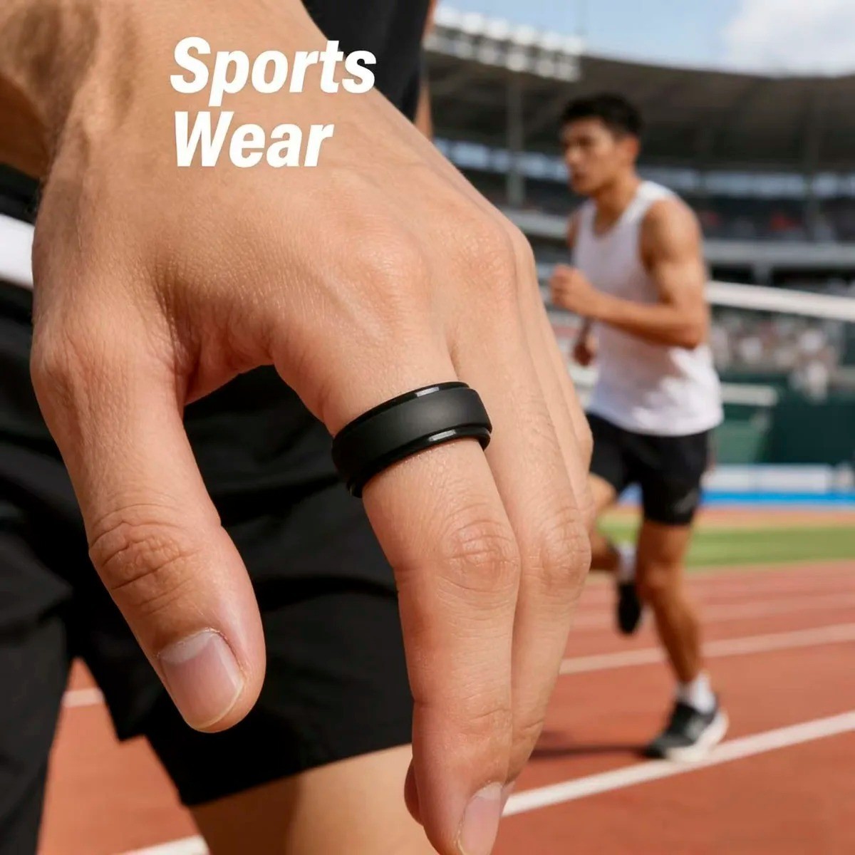 8 Pack Silicone Flexible Wedding Ring Engagement Men Women Rubber Band Sport Gym