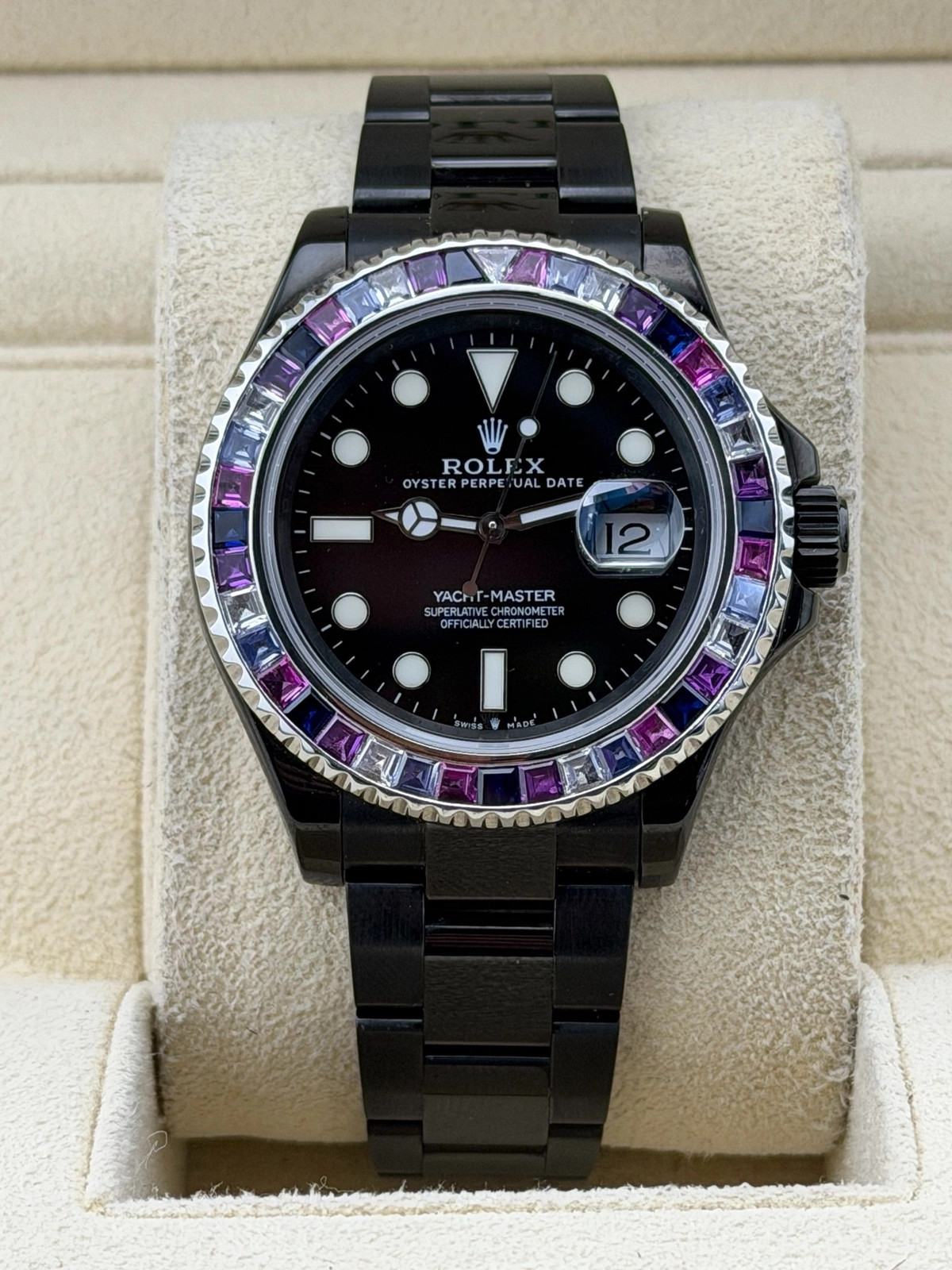 Rolex Yacht-Master 40 PVD Customized Custom Black Dial Oyster 116622 with Box