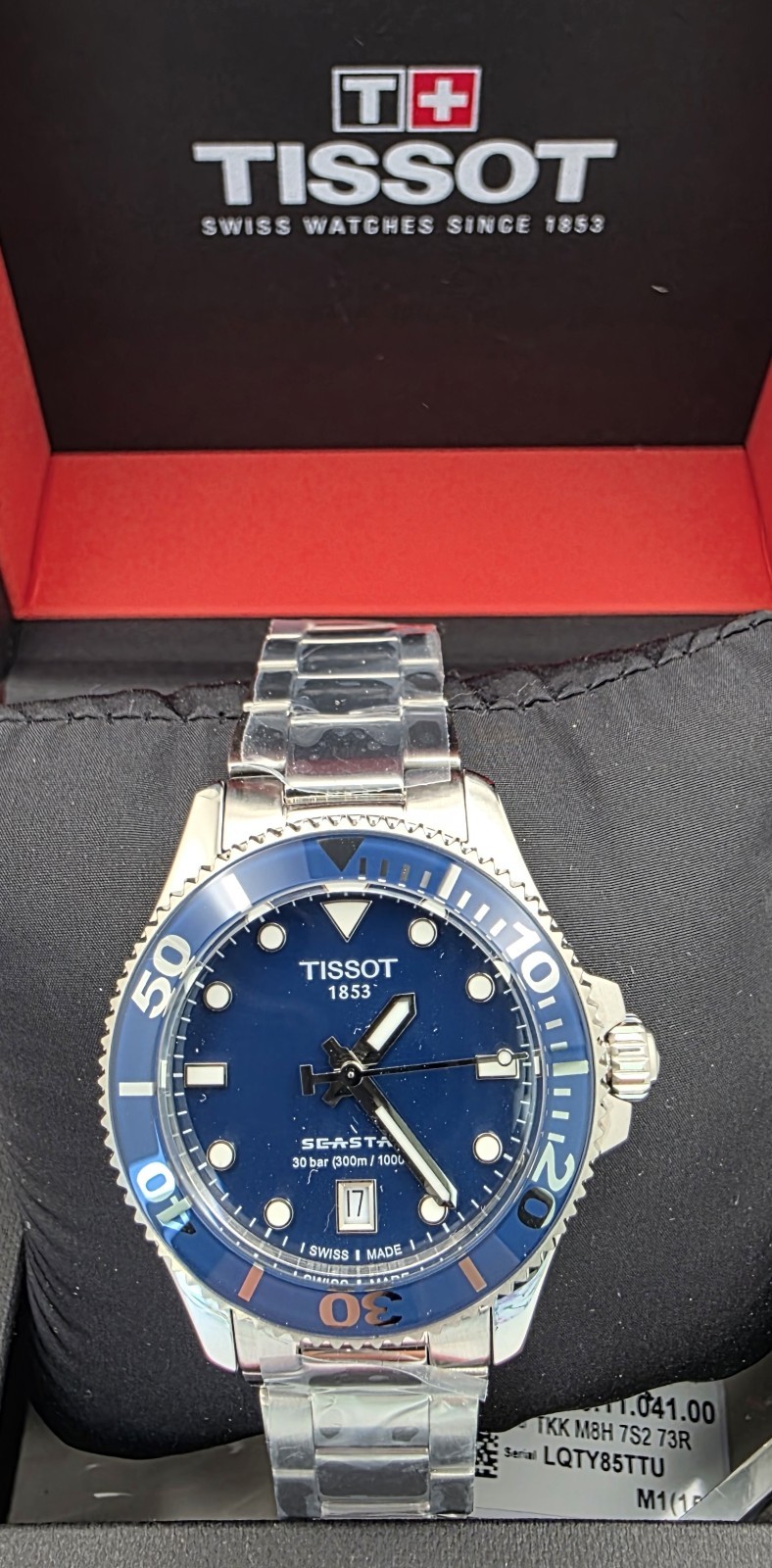 Tissot Seastar 1000 36 MM Blue Dial Quartz SS Watch T120.210.11.041.00