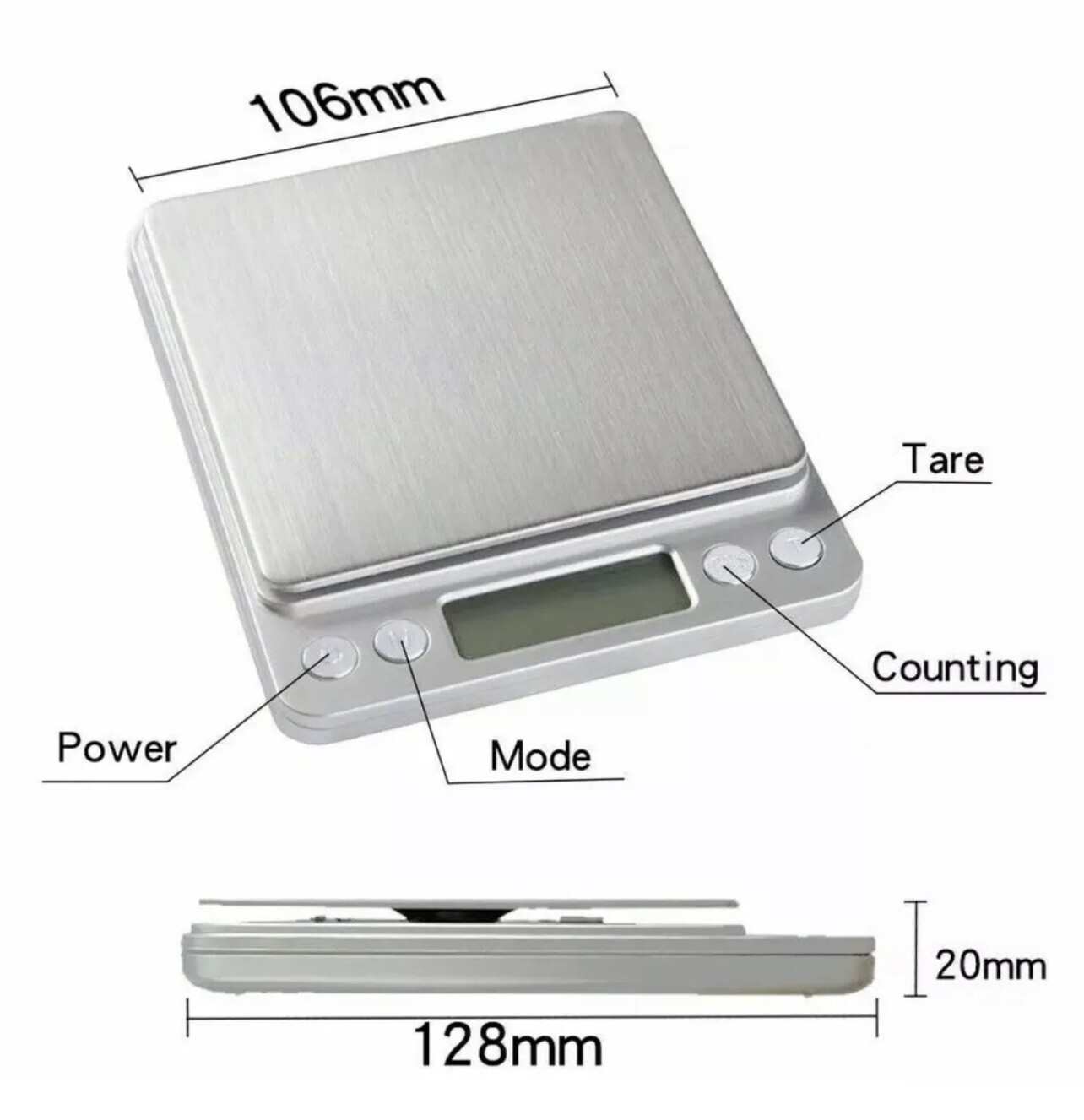 Digital Kitchen Food Scale Weight Balance in Pounds, Grams, Ounces,& KG new Kg