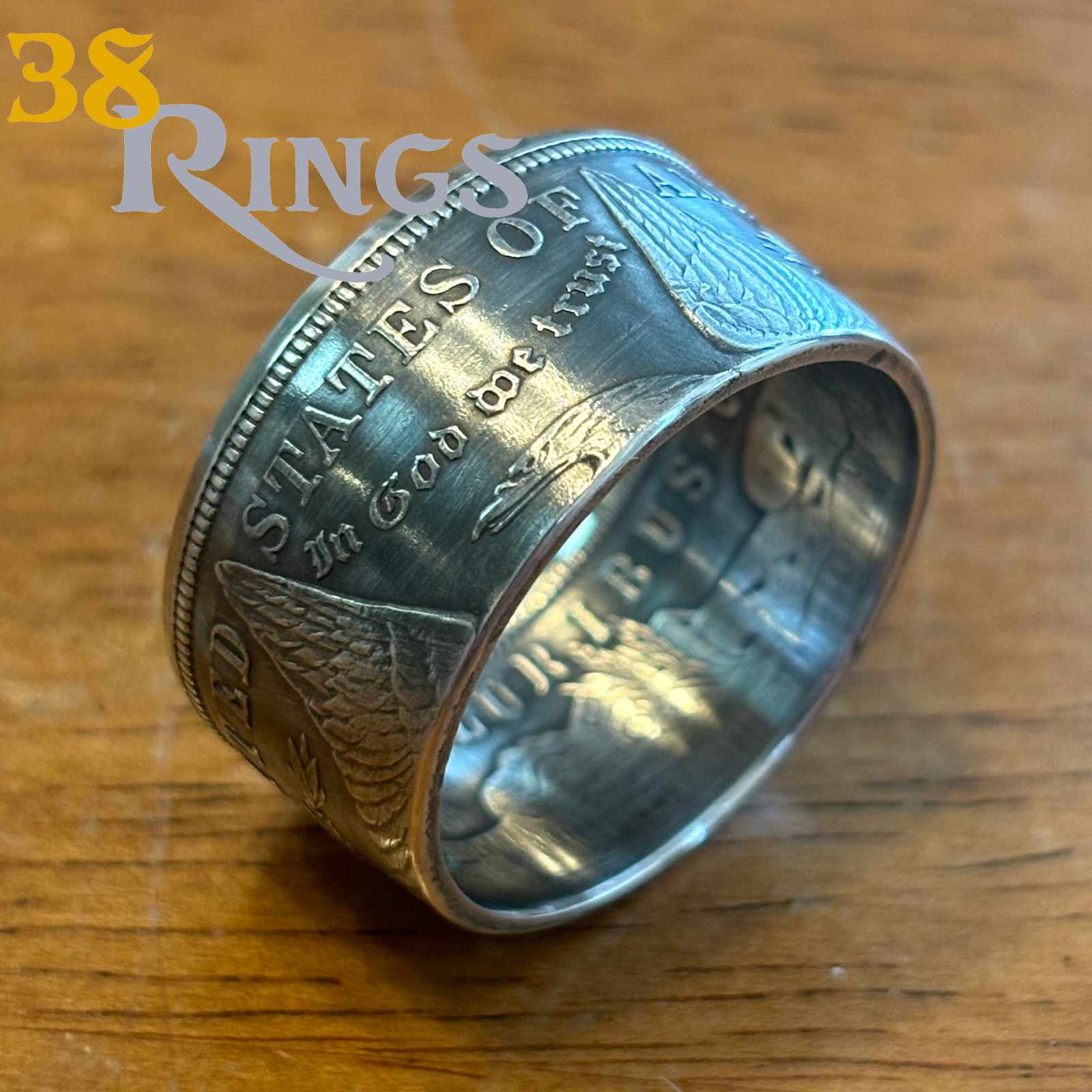 90% SILVER Morgan Dollar COIN RING USA United States SIZES 5-13 Handmade