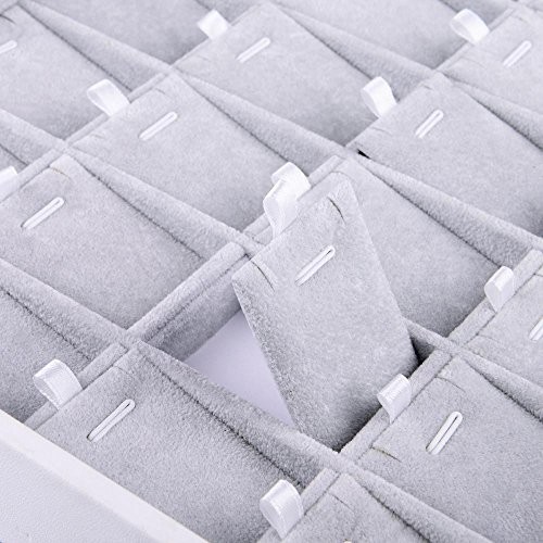 Velvet Stackable Jewelry Tray 32 Grids Pendant 32 Grids Necklace/Pendant Tray