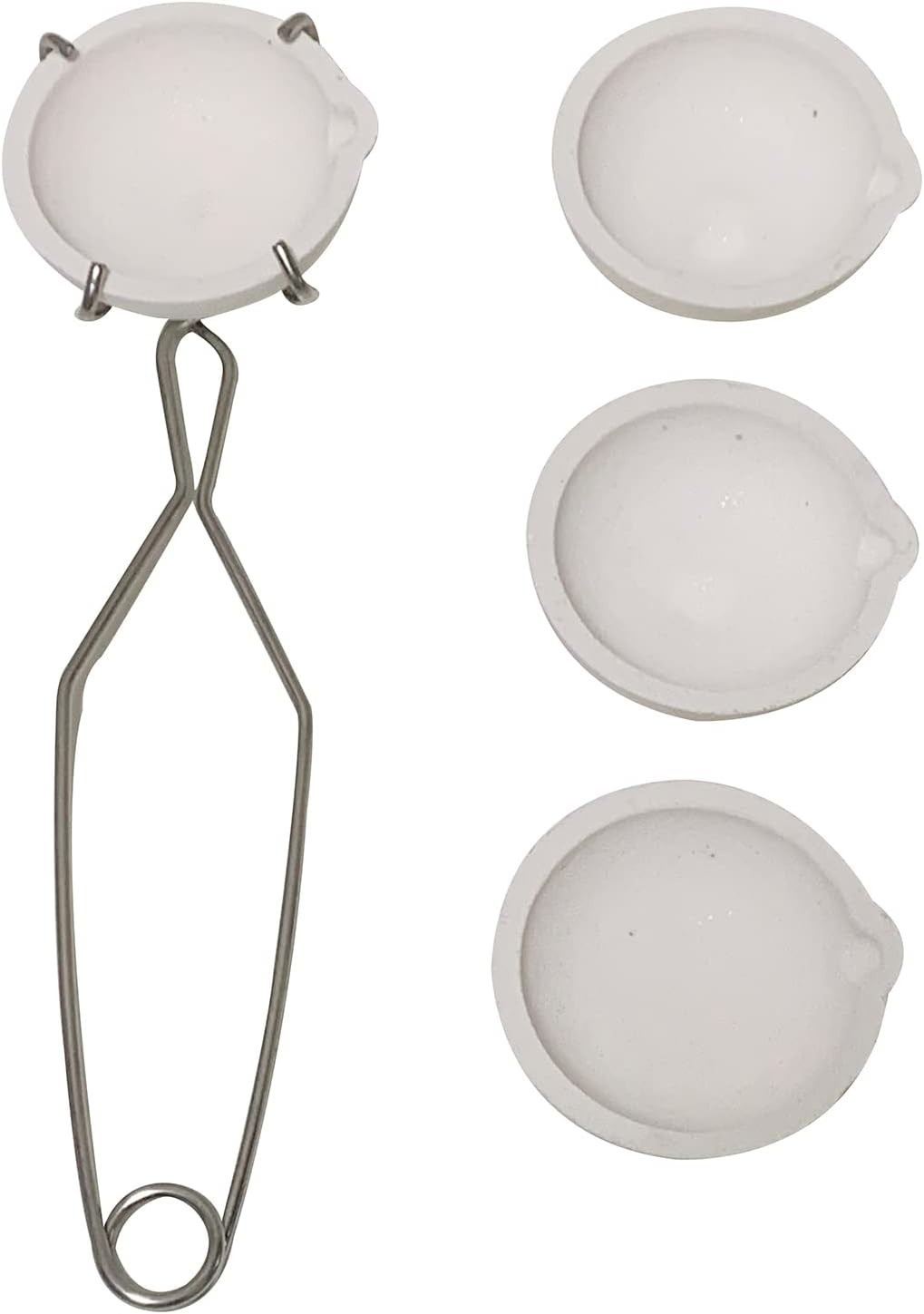 Ceramic Quartz Crucible 5 Pack 2.75 Inch Melting Dish Gold Silver Casting Refini