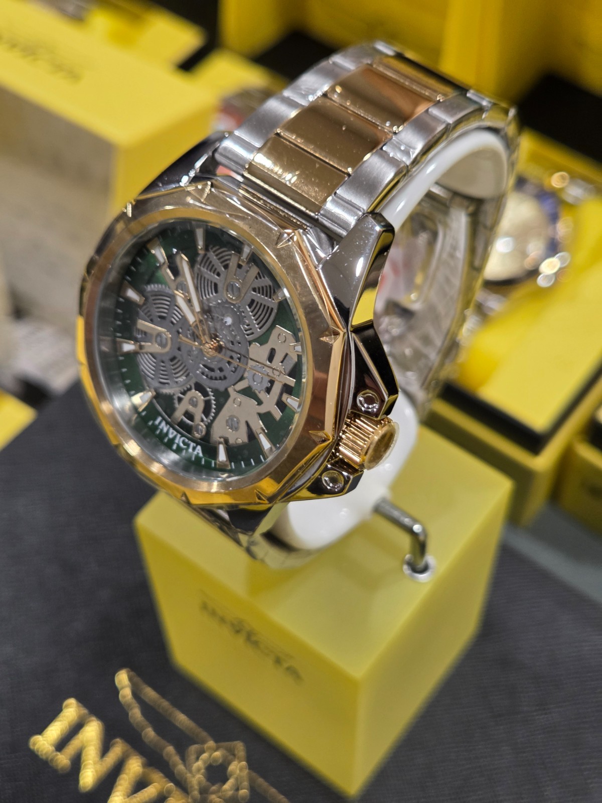 50381 – Invicta Objet D Art Men’s Watch w/ Skeleton Dial – 44mm, Gold, Steel