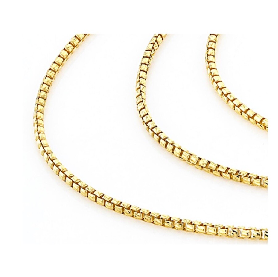 18K Gold Filled Tarnish-Resist Italian Box Chain Necklace 16″-32 inch *1.2mm/2mm