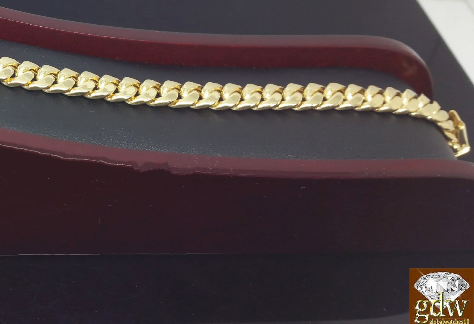 Real 14K Yellow Gold Bracelet Miami Cuban 8 Inch 8mm Men Women