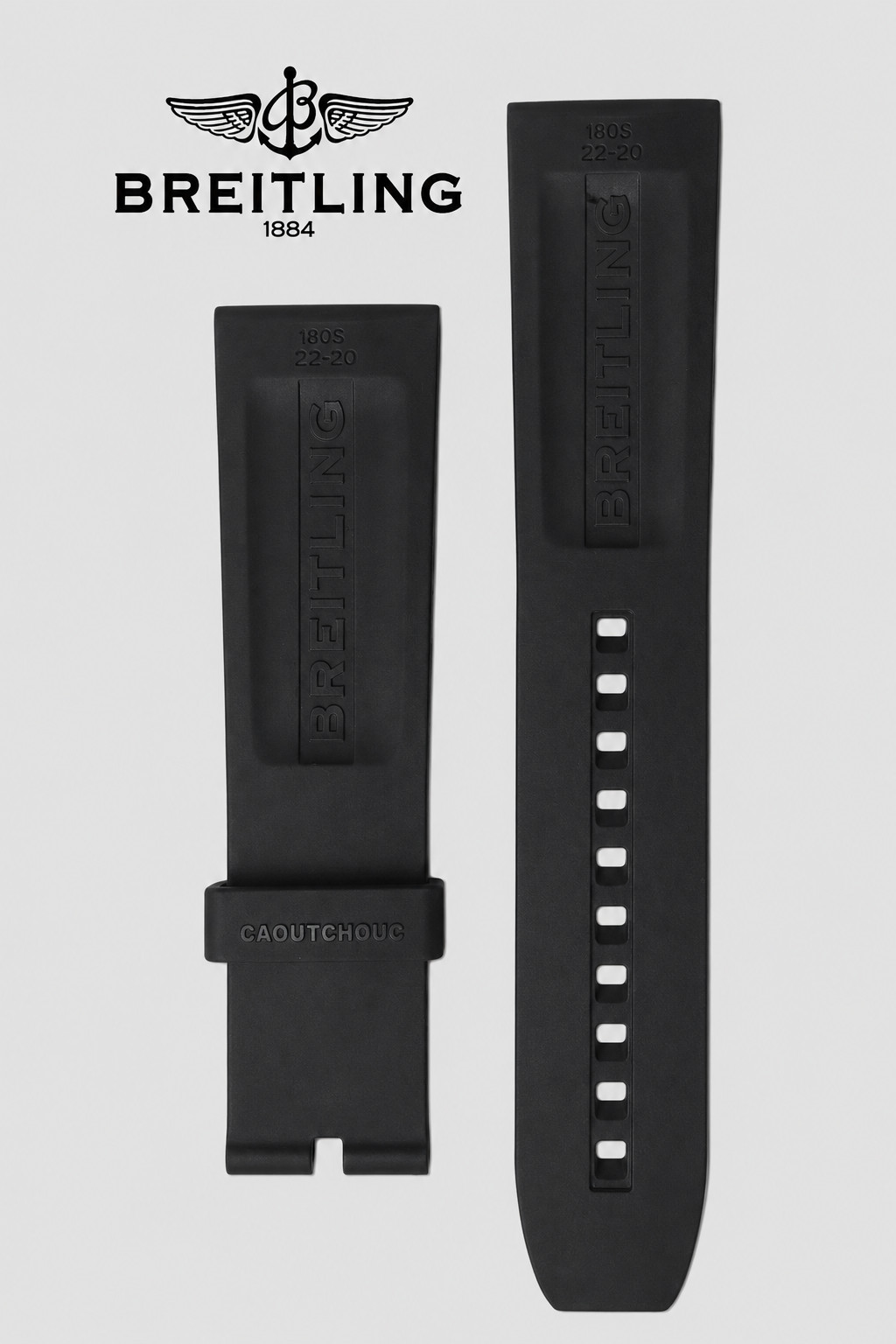 BREITLING Black Diver Pro Rubber Strap – 22 MM 152S Replacement 22-20