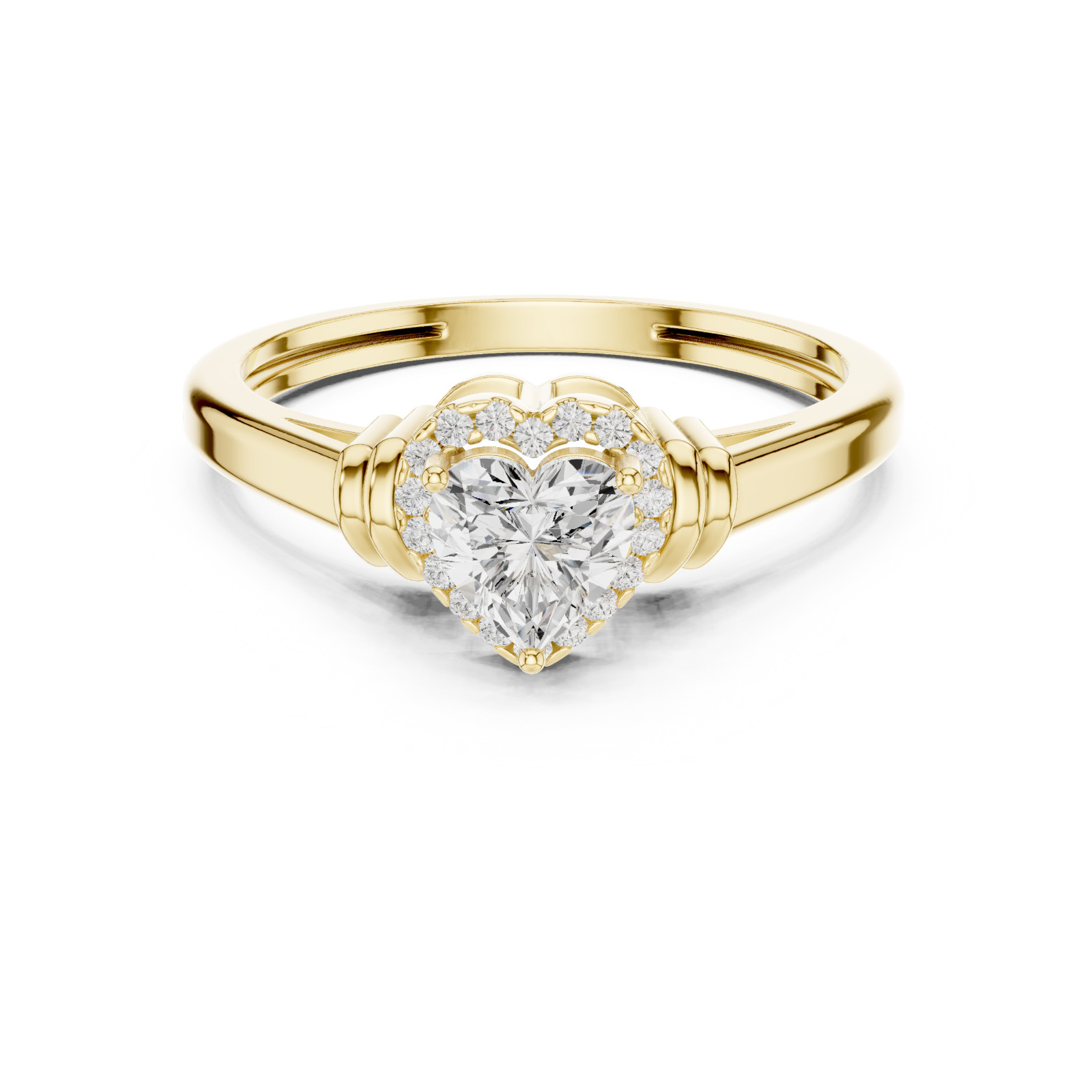 Certified Round Lab Grown Diamond Blooming Promise Gift Ring 14k Gold Over