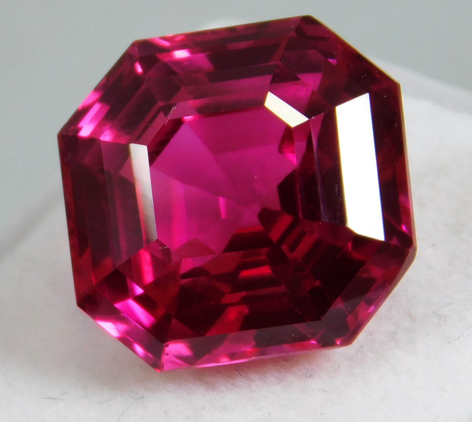 Certified BURMESE Ruby 21.30 Ct Natural Untreated FLAWLESS Radiant Cut Gemstone