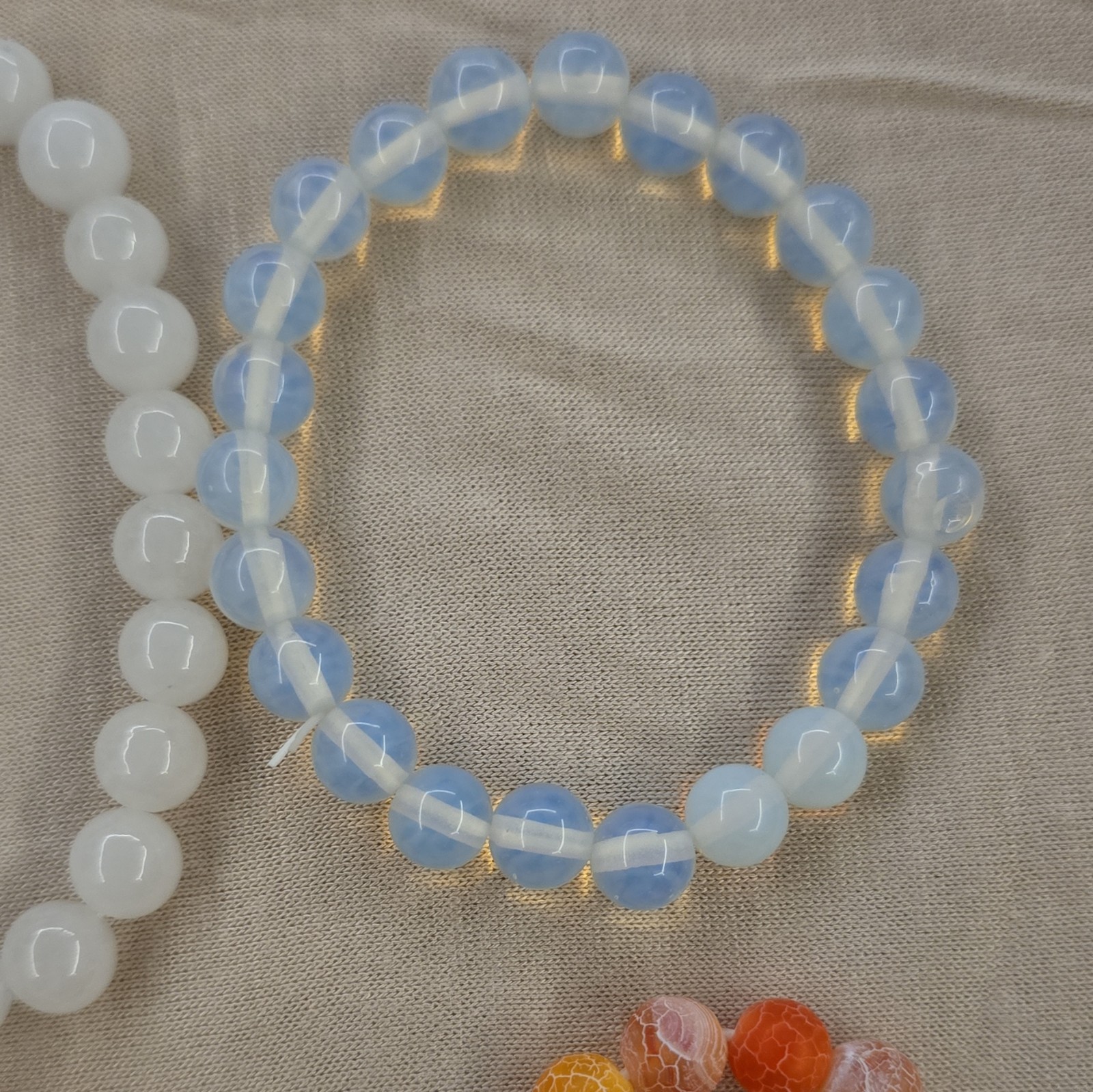 stone beaded bracelets, gemstone, crystal, Multicolor, Unisex Adults