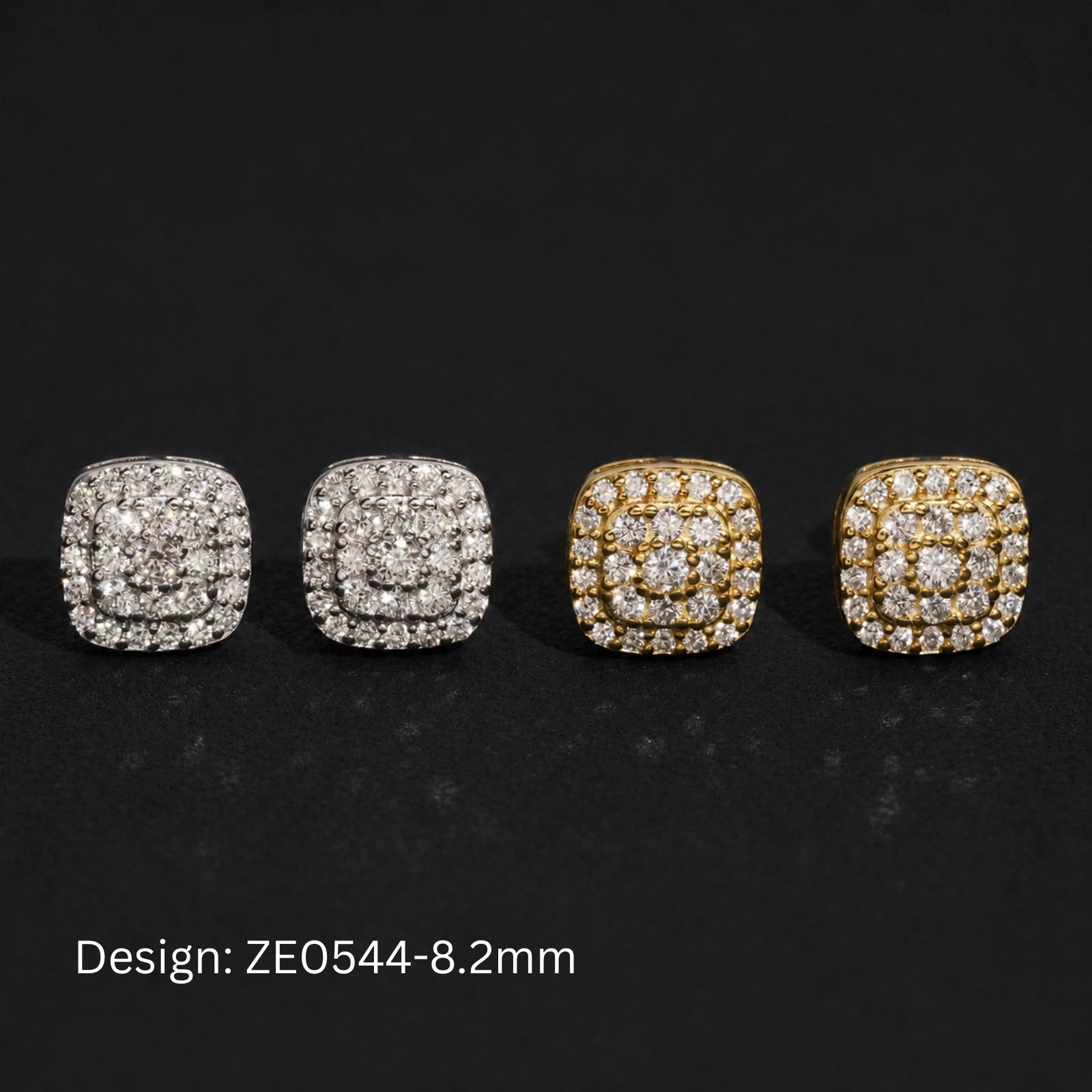 VVS Moissanite Stud Earrings 925 Sterling Silver Pass Diamond Tester GRA