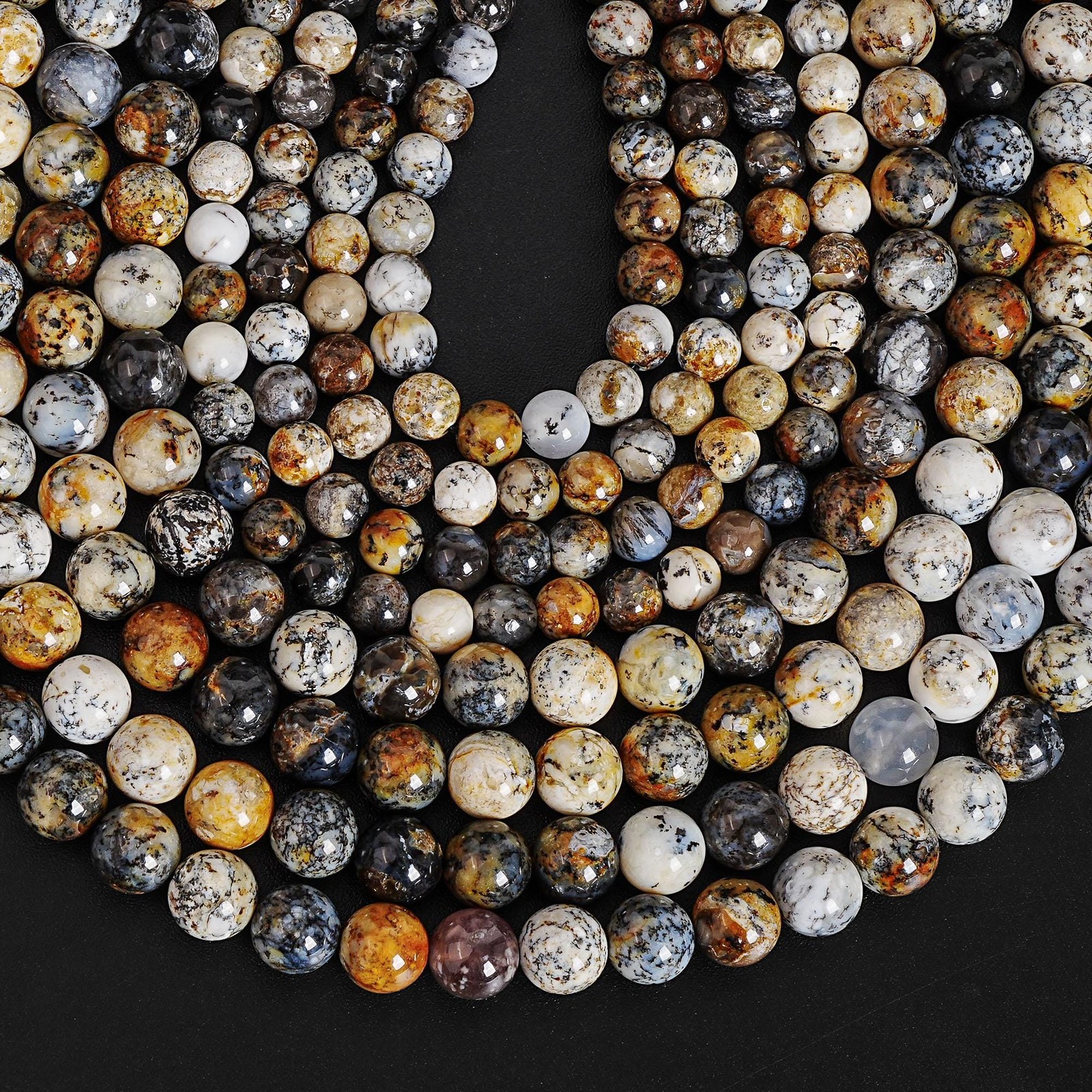 Natural Multicolor Ocean Jasper Beads AA Round Gemstone Loose Bead 6MM 8MM