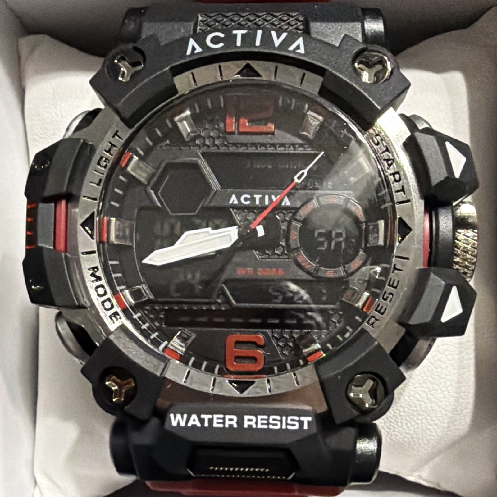 Activa X Invicta Digital Men’s Watch – 49mm. Red (ACW8072-003) NIB