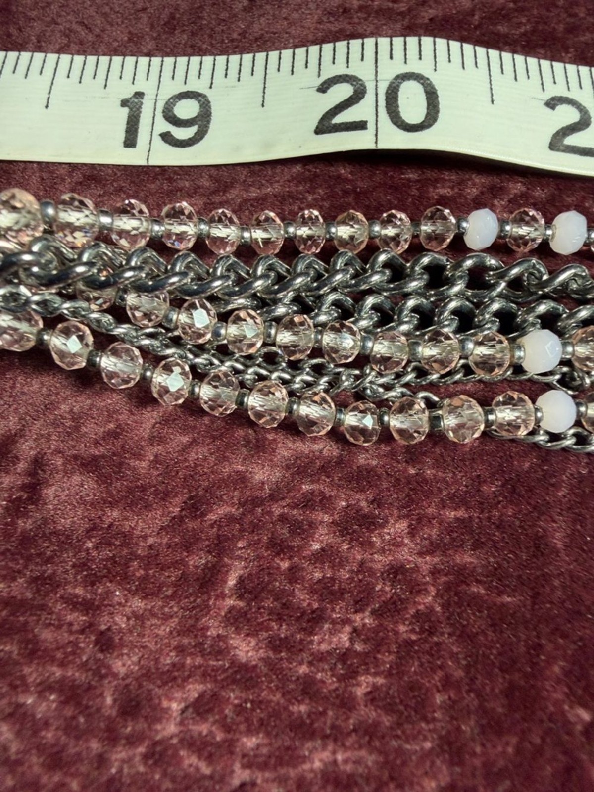 Simply Vera Wang Multi-Strand Gray and Pink Knot Pendant Necklace