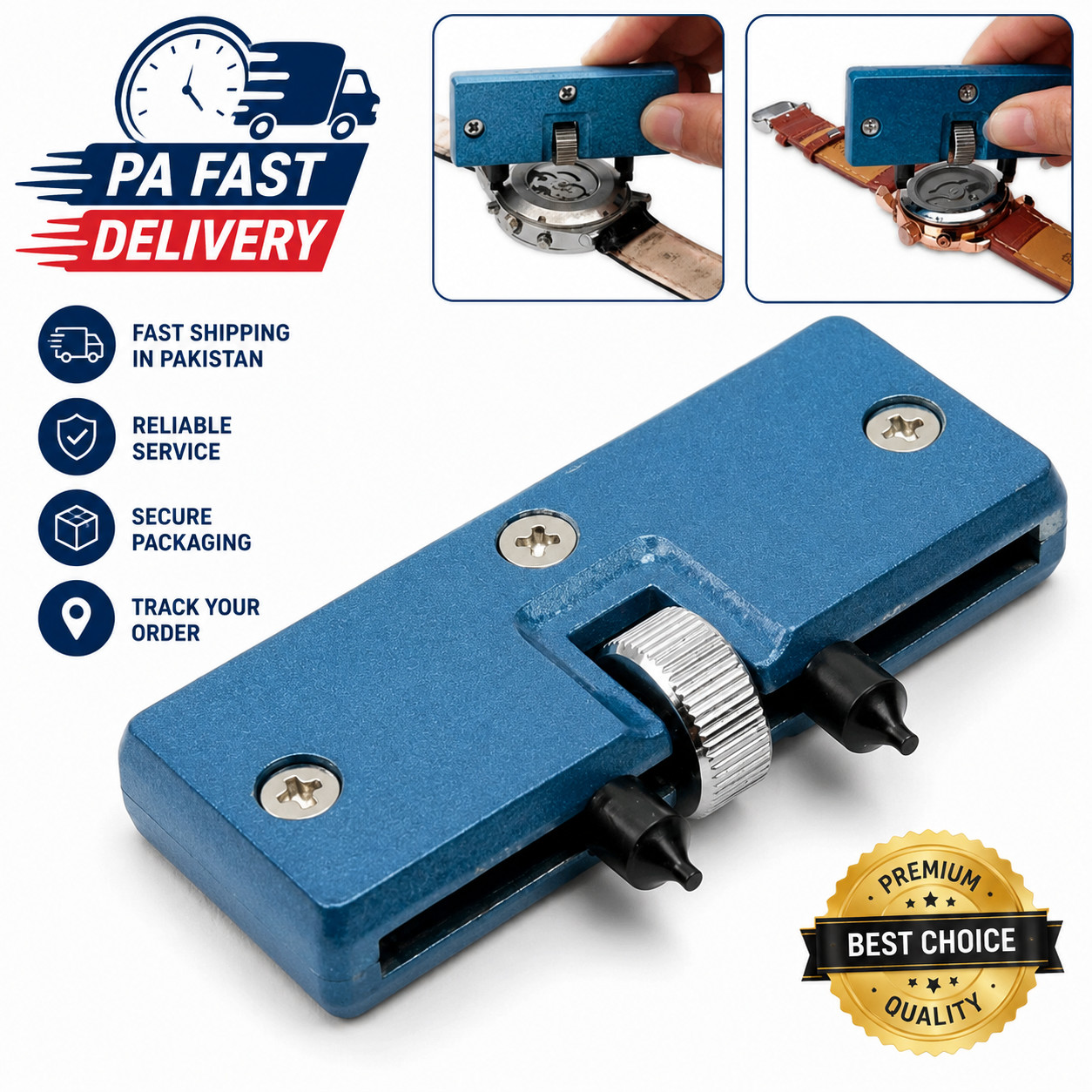 Adjustable Rectangle Watch Back Case Cover Opener Remover Wrench Repair Kit Tool