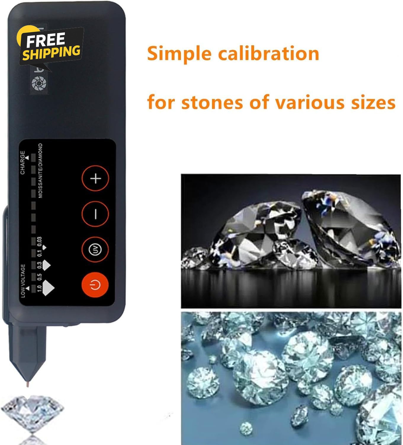 Professional Diamond Tester Rechargeable,High Accuracy Jewelry Diamond Tester