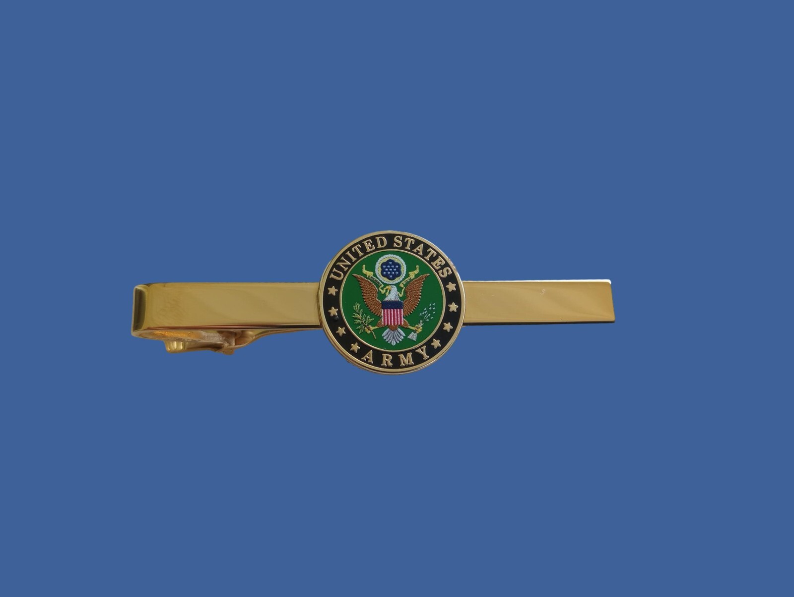 U.S MILITARY ARMY TIE BAR OR TIE TAC CLIP ON TYPE UNITED STATES ARMY U.S.A MADE