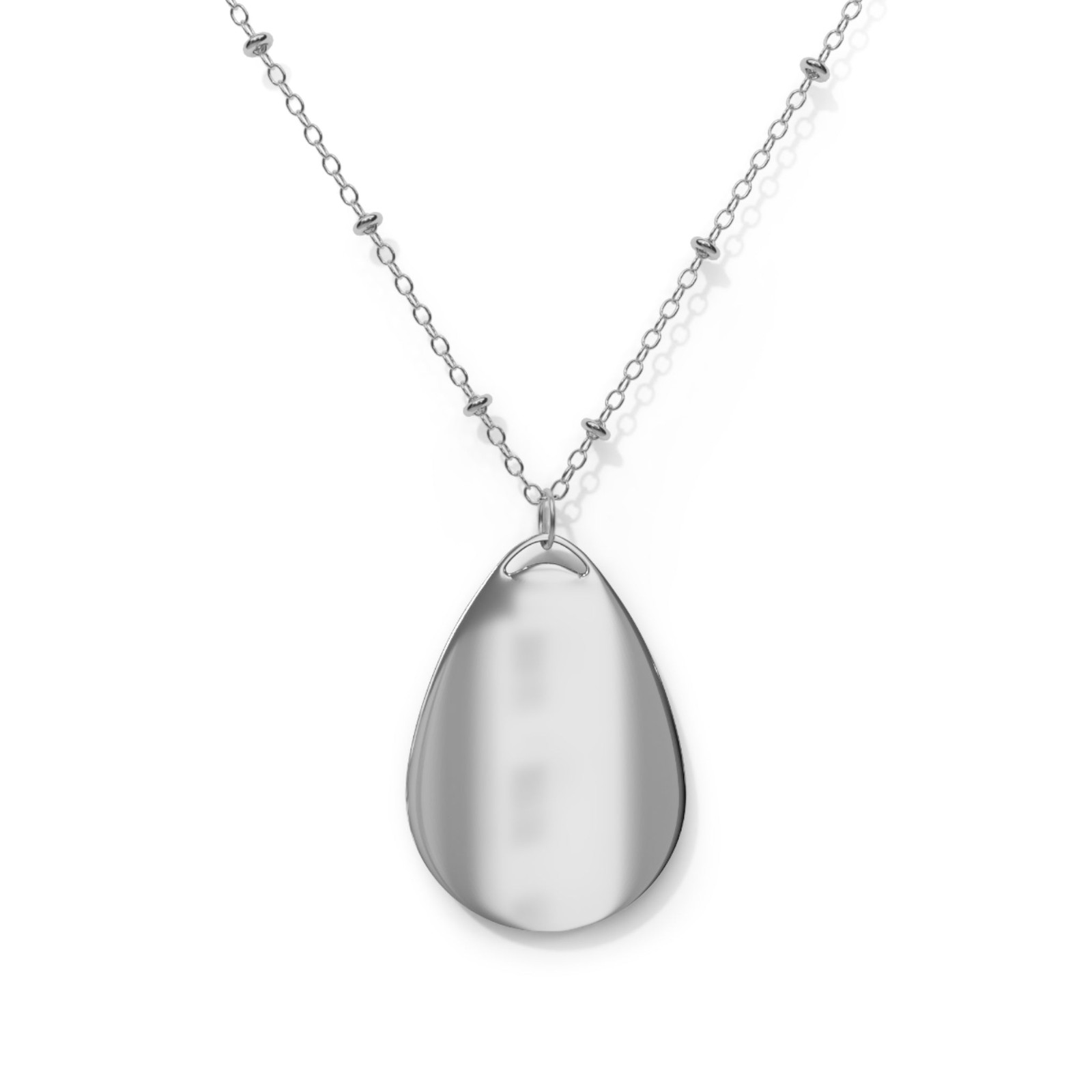 Armenia Flag Oval Necklace – Armenian Pride Jewelry – One Size / Silver