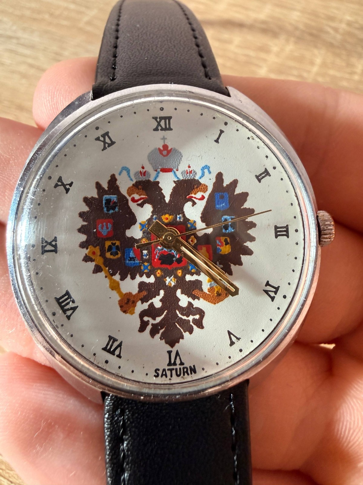 RARE/SERVICDE Vintage USSR Saturn Imperial Eagle Raketa 2609 19 Mechanical Watch