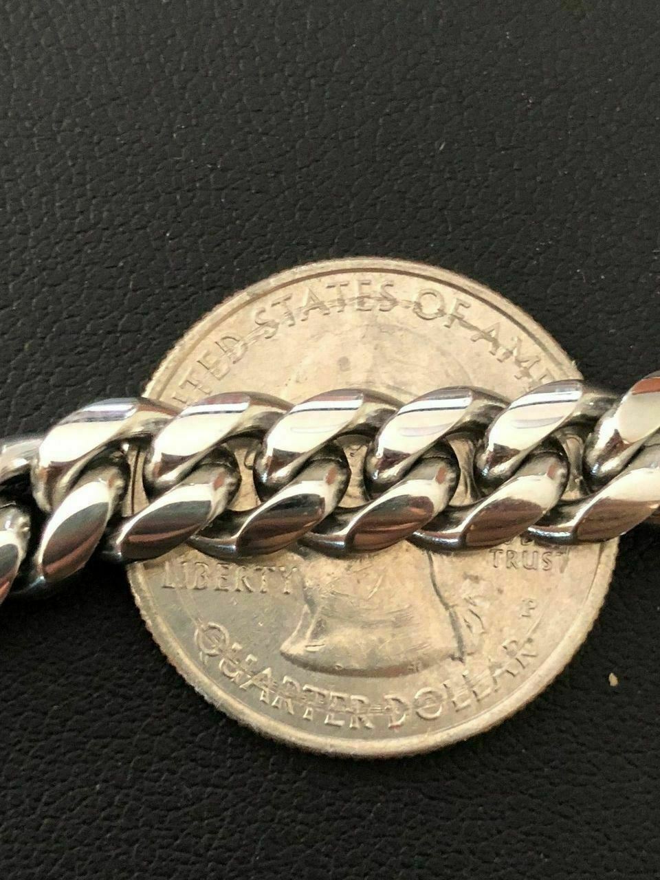 Men’s Miami Cuban Link Chain Solid Stainless Steel 4-18mm