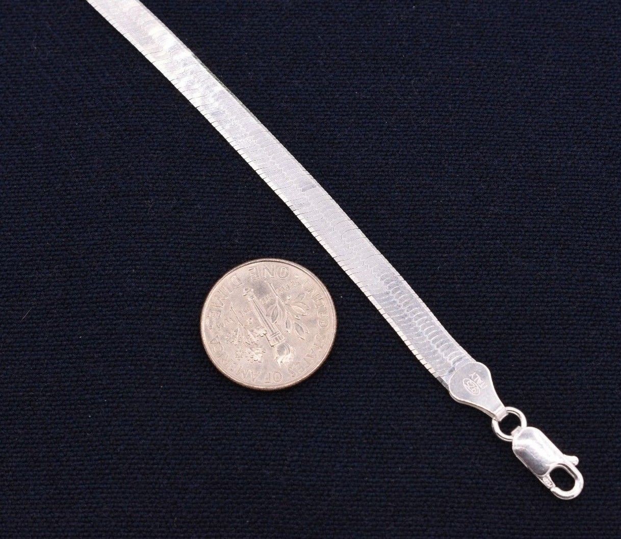 5mm Flexible Herringbone Chain Necklace Real Solid Sterling Silver 925 Italy