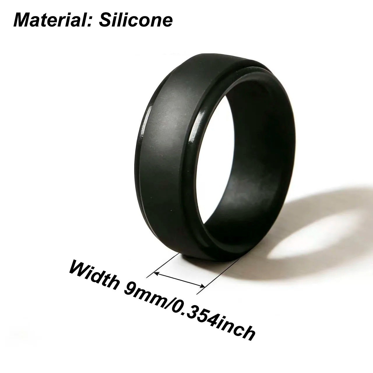 8 Pack Silicone Flexible Wedding Ring Engagement Men Women Rubber Band Sport Gym