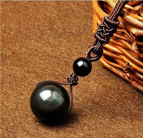 Natural 16mm Rainbow Tiger’s Eye Crystal Amulet Pendant Healing Reiki Necklace