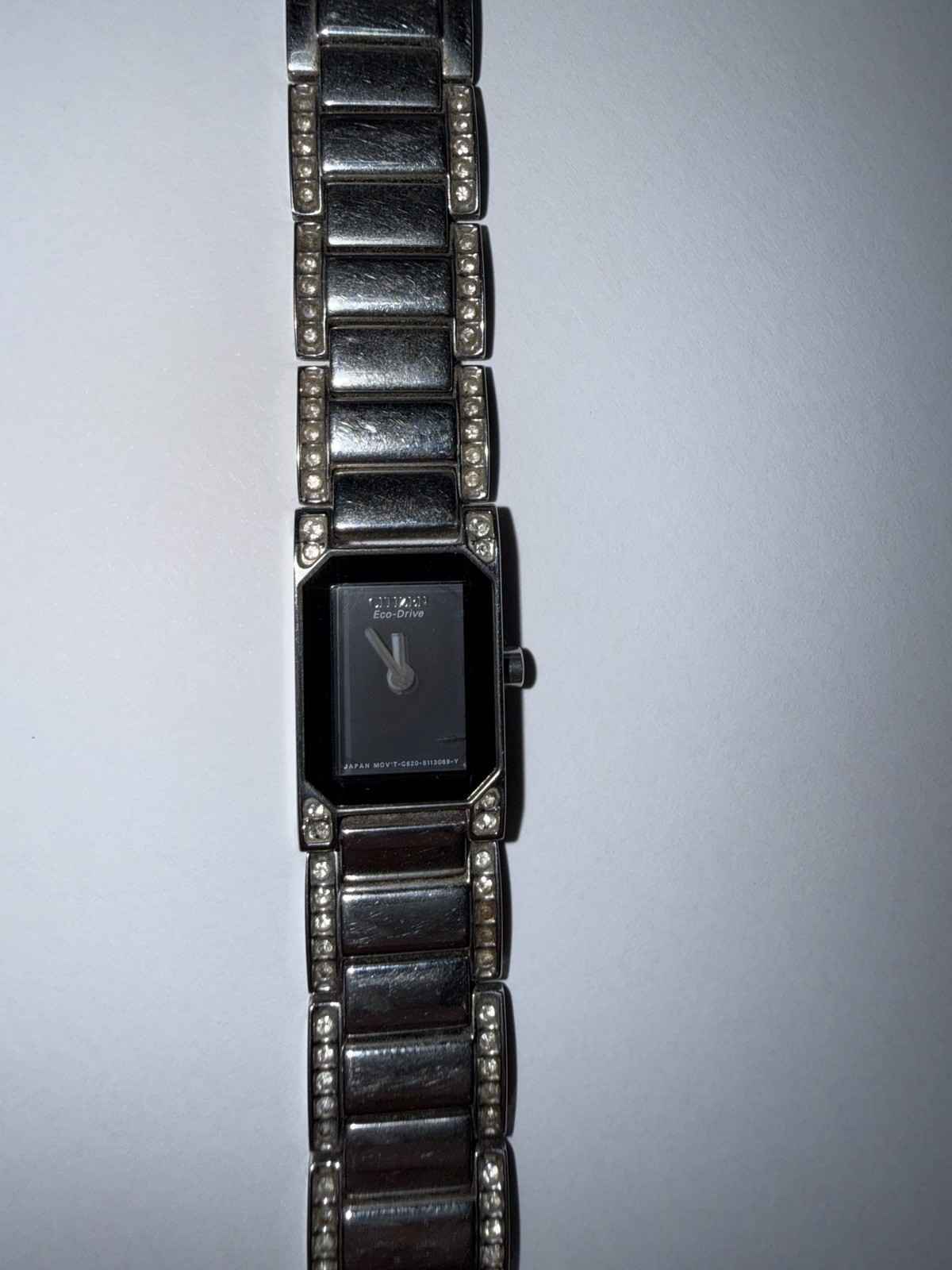 Citizen Eco-Drive Women’s Silver Bracelet Watch Black Dial G620-S077656