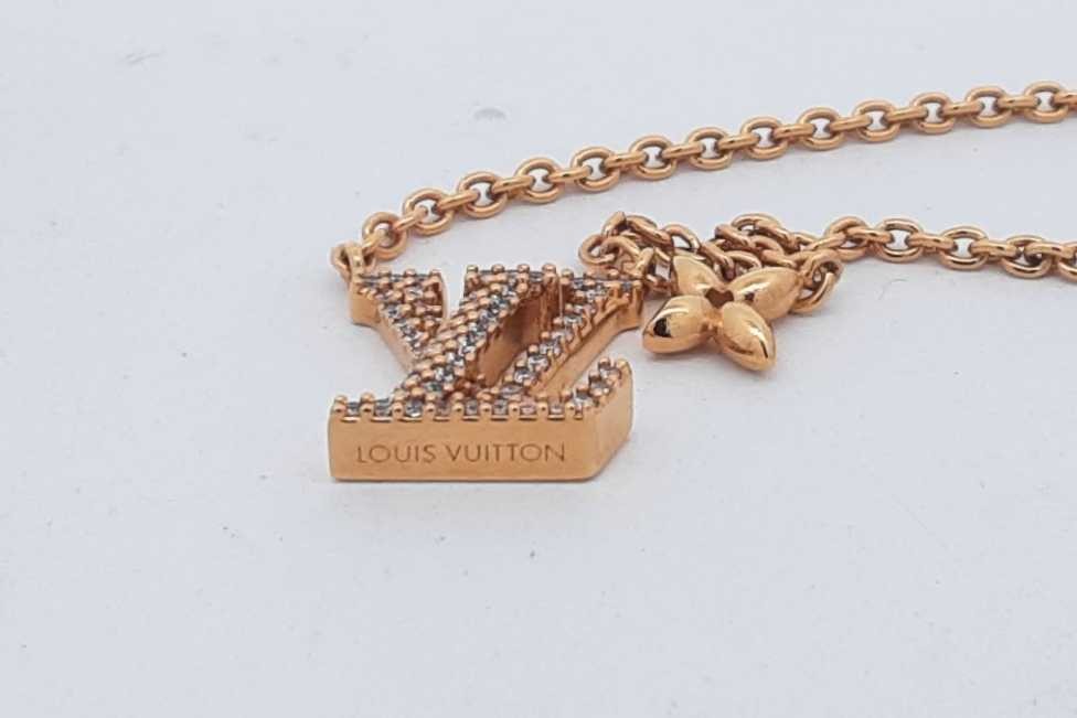 Louis Vuitton Lv Iconic Gold Tone Necklace 6.7 Grams 16-18 Inch Eb0626oxzsa
