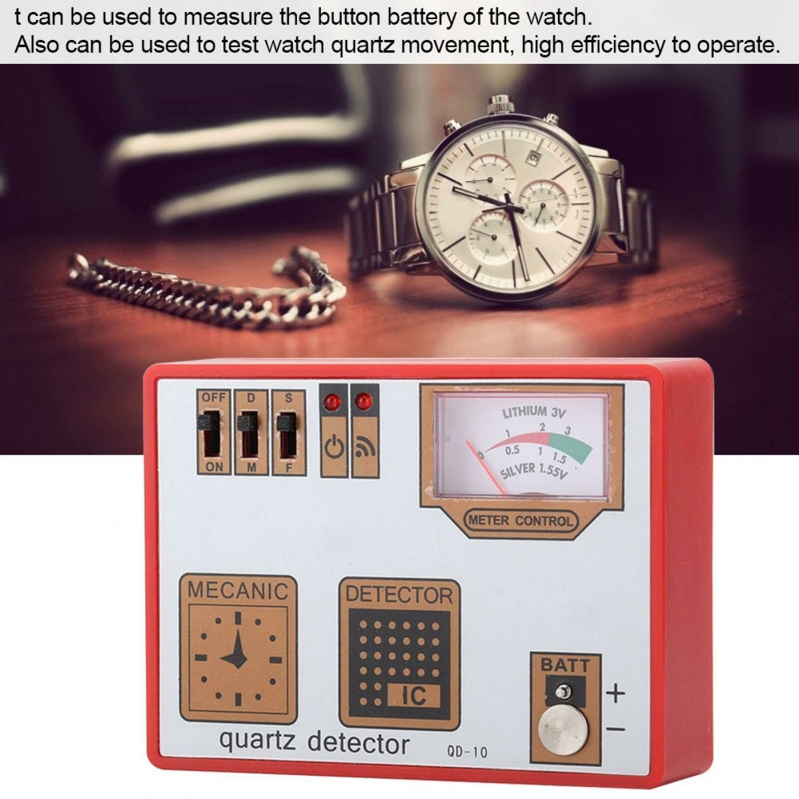 Quartz Mechanical Watch Repair Demagnetizor Watchmaker Tester Battery Detector b