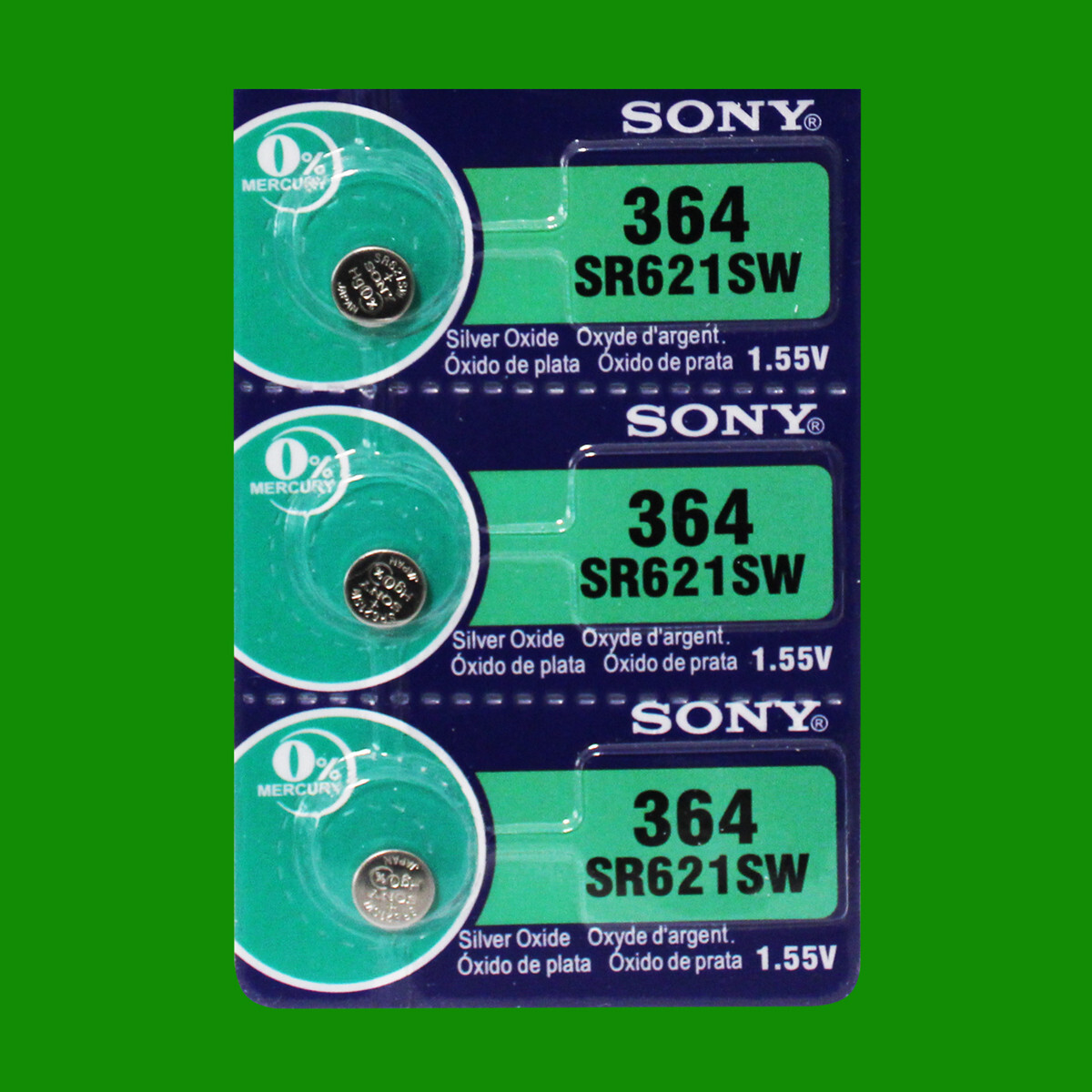 Sony 364 SR621SW Watch Battery- 3Pc
