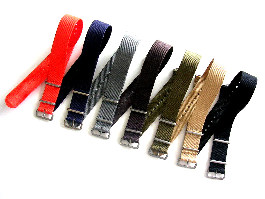 20mm Tan NATO g10 Ballistic weekend watch strap stitch Bonded IW SUISSE 18 22 24