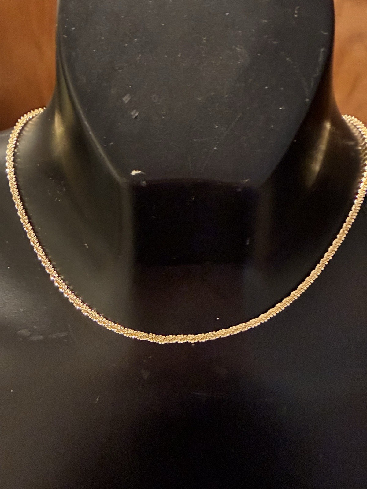 Italian Made 18k Vermeil 16” Solid 925 Sterling Silver Chain Necklace