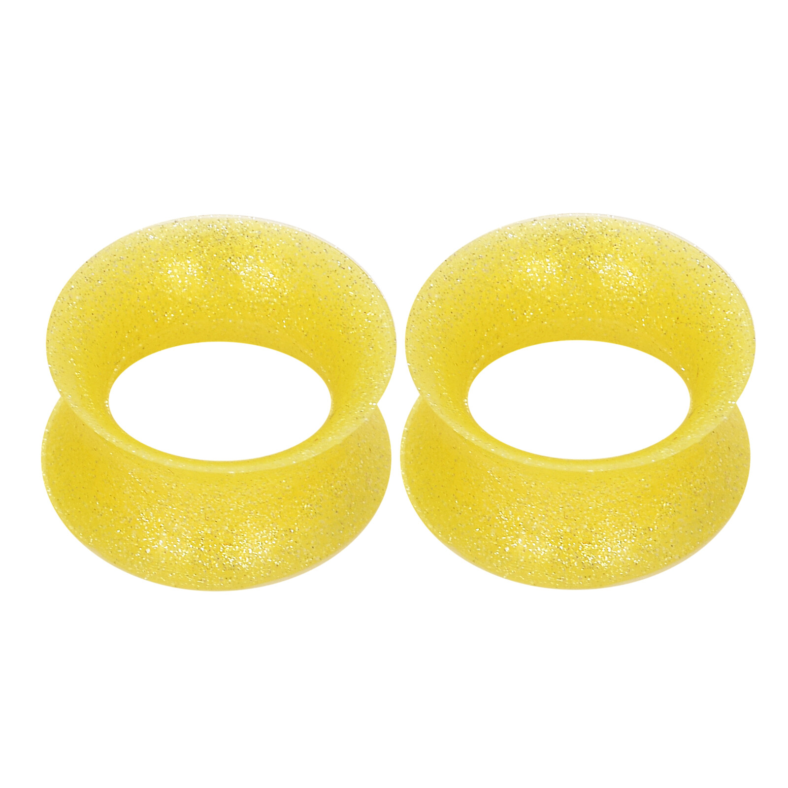 2PCS Pearl Powder Soft Silicone Ear Plugs Gauges-Thin Flesh Tunnel Expander Plug