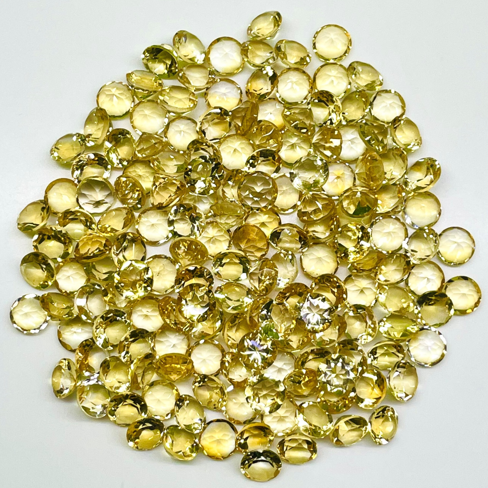 VVS 30 Pcs Natural Citrine 7mm Round Cut Loose Untreated Gemstones Wholesale Lot
