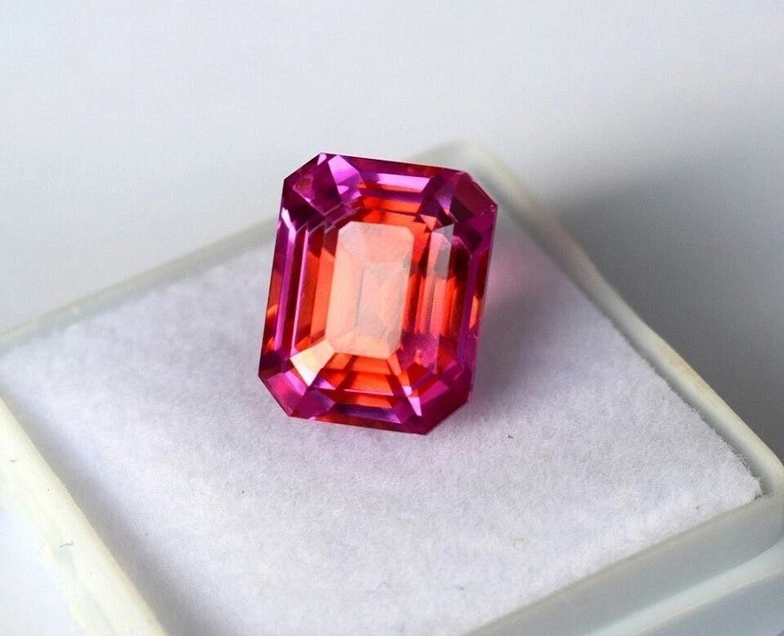 Beautiful Sapphire Pitambari Natural 15+ Ct Emerald Cut EGL Certified Gemstone