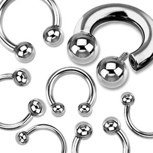 Surgical Steel Internally Threaded Horseshoes Circular Barbells