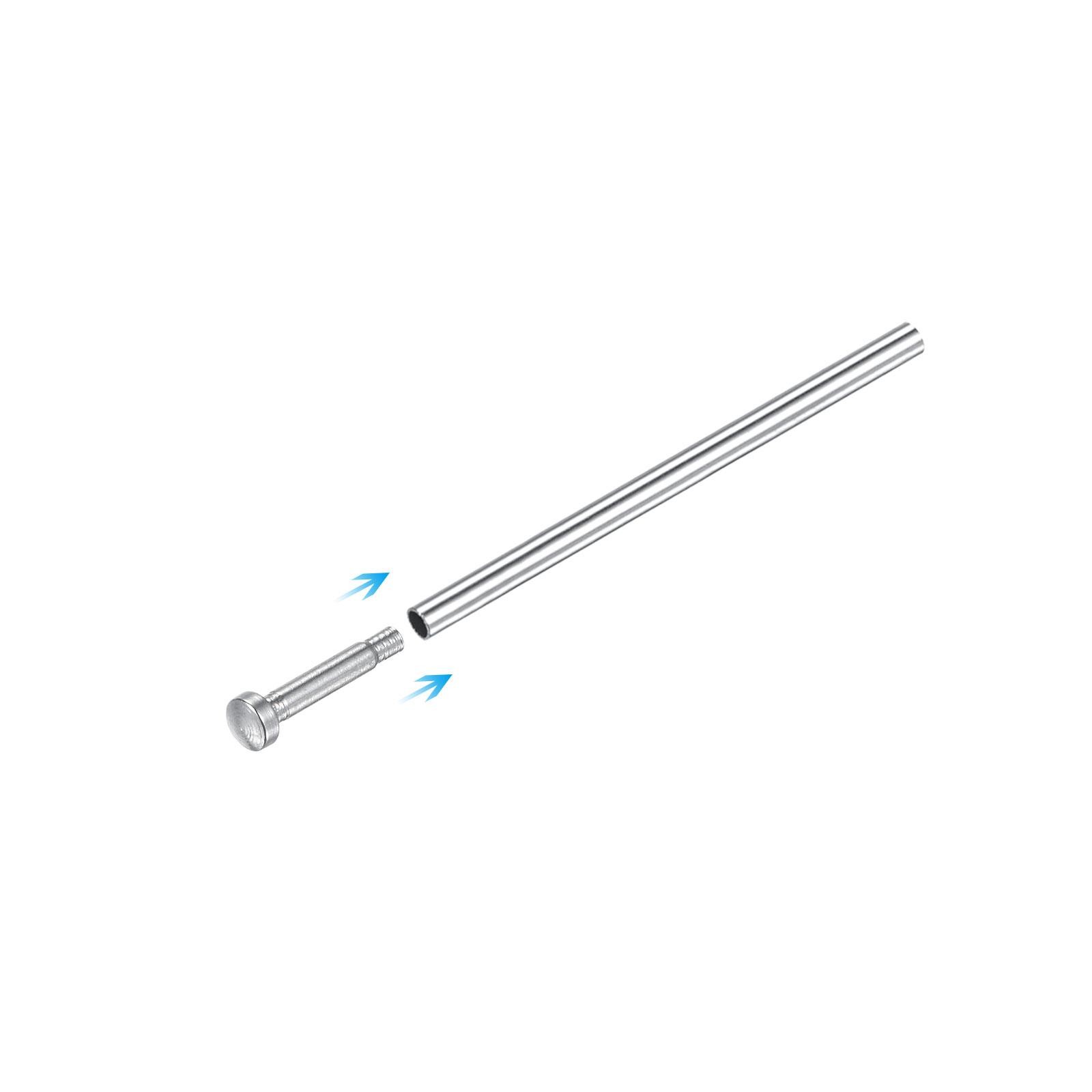 16 x 1mm Tube Friction Pins Watch Strap Pressure Bars Pin with Rivet Ends 10Pcs