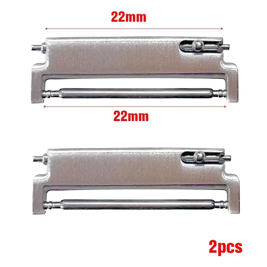 2pcs Quick Release Watch Adapter Connector 20mm 22mm Metal Strap Converter