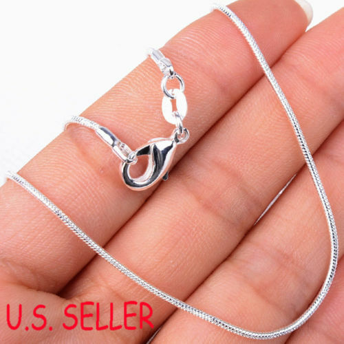 925 Sterling Silver Snake Chain Necklace 16/18/20/22/24/26/28/30/32/34/36/38inch