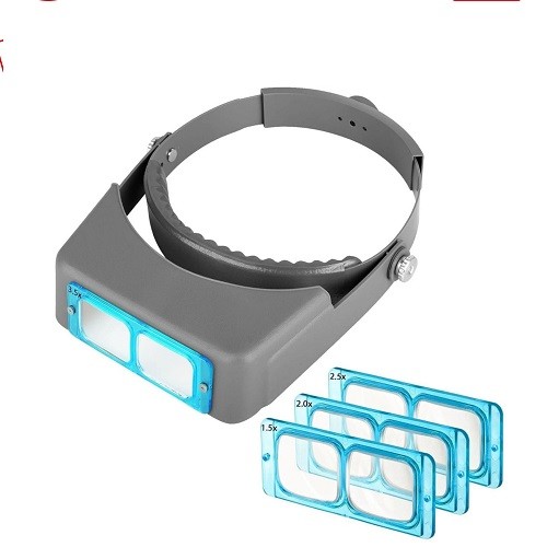 Optivisor-Headband Magnifier Magnifying /Glasses Close Work Headset-Magnifying