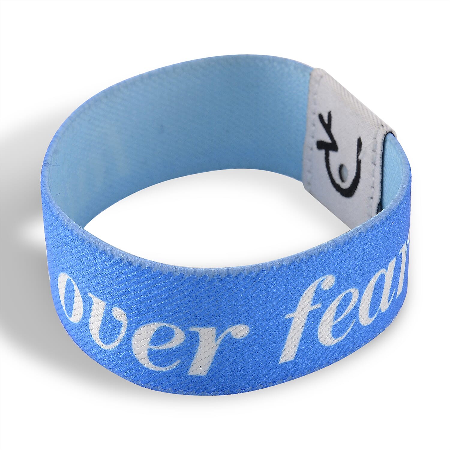 NFC Scan Daily Bible Verse Polyester Stretch Bracelet – Blue 7-8In