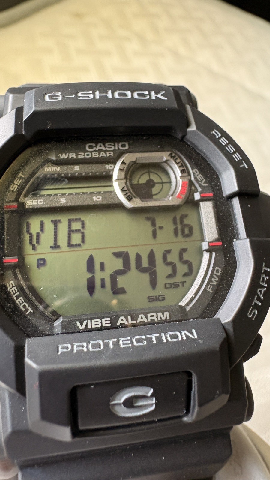 Casio G-Shock GD-350 Watch Black, Vibration Alarm, Timer, Shockproof